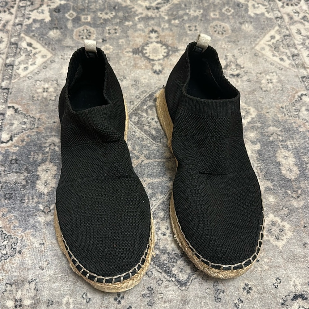 Black slip on sneakers